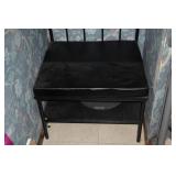 Black Metal Hall/Entry Bench and Coat Hanger