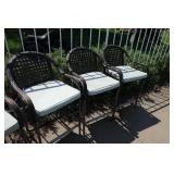 Set of Four Outdoor Bar Height Stools