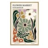 Flower Market Framed Wall Art 32" x 24" $56.99 Retail - Brand New