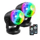 2-Pack Sound Activated Party Lights - Brand New