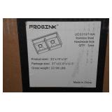 Frogink Stainless Steel Undermount Double Bowl Kitchen Sink 33"x19"x10"
