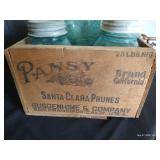 (8) Aqua Ball Quart Canning Jars with Metal Lids