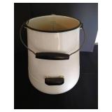 Vintage Large Two-Handled Enamelware Cowboy Coffee Pot