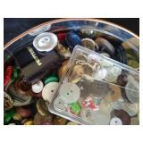 Tin of Vintage Buttons