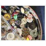 Tin of Vintage Buttons