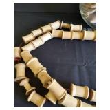 Wooden Spools, Vintage Wood Clothes PIns, Cotton String & Jar
