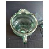 Large Glass Coke Pitcher w/ Extra Glasses