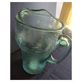 Large Glass Coke Pitcher w/ Extra Glasses