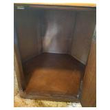 Vintage Wood Octagon Storage Table