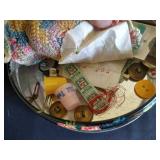 Wood Spools, Tin & Sewing Notions