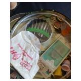 Wood Spools, Tin & Sewing Notions