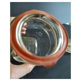 Early 1900s Queen Trademark Wide-Mouth Adjustable Jar w/ Bubble