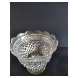 Anchor Hocking Wexford Compote & Western Germany Cut Glass Bowl