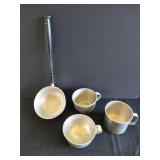 Aluminum Dipper w/ Wood Handle w/ Cups