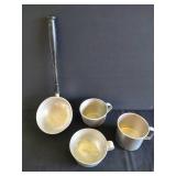 Aluminum Dipper w/ Wood Handle w/ Cups