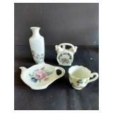 Tiny China Lot w/ Homer Laughlin April Creamer, Lamp, Etc