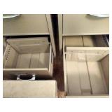 (2) Tall Tan Filing Cabinets 52" Tall