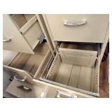 (2) Tall Tan Filing Cabinets 52" Tall