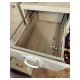(2) Tall Tan Filing Cabinets 52" Tall