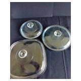 Pyrex Casserole Lids in Two Styles