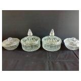 Two Sets of Candy Dishes w/ Lids