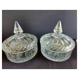 Two Sets of Candy Dishes w/ Lids