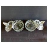 Two Sets of Candy Dishes w/ Lids