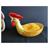Roosters Kitchen Lot- Spoon Rest, Pepper Shakers & Soap Dish