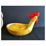 Roosters Kitchen Lot- Spoon Rest, Pepper Shakers & Soap Dish