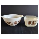 Pyrex Early American Cinderella Bowl & Refrigerator Dishes