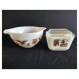 Pyrex Early American Cinderella Bowl & Refrigerator Dishes