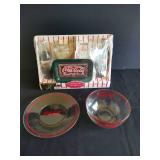 Coke Glass Gift Set w/ Bowl & Plate