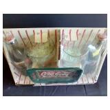 Coke Glass Gift Set w/ Bowl & Plate