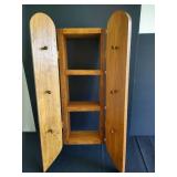 Wood Cabinet with Pegs