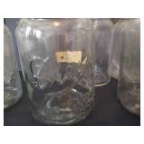 (7) Vintage Glass Quart Jars w/ Lids, 3 "Smokey" Drey & 4 Unmarked