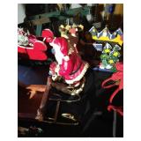 Huge Lot of Santa & Sleigh Related Christmas Decor