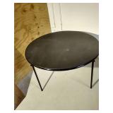 Round Black Card Table