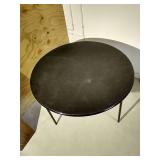 Round Black Card Table
