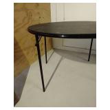 Round Black Card Table