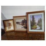 (3) Deer Themed Art Prints