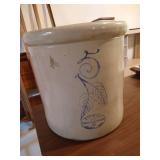 ~1909 Birch Leaf 5 Gallon Red Wing Crock