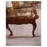 (2) Beautiful Vintage Wood & Glass End Tables