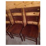 (4) Matching Antique Wooden Dining Chairs