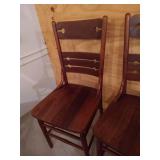 (4) Matching Antique Wooden Dining Chairs