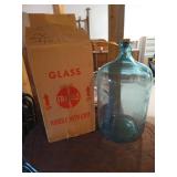 Antique 5 Gallon Glass Jug With Box & Cork