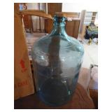 Antique 5 Gallon Glass Jug With Box & Cork