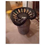 Antique Tractor Seat & Milk Can Chair