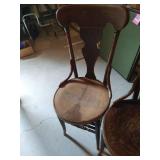 (2) Matching Antique Wood Chairs
