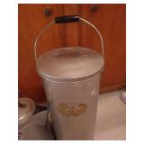 Vintage Style Tall Steel Milk Can & Cowboy Coffee Pot