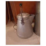 Vintage Style Tall Steel Milk Can & Cowboy Coffee Pot